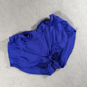 Athleta Shorts Womens Large Purple Drawstring Solid Casual 2" Inseam *